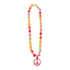 Colorful Peace Sign Necklace